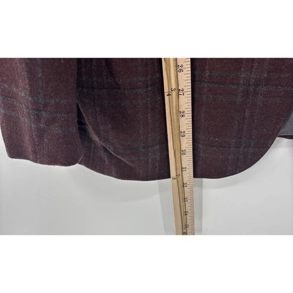 Ermenegildo Zegna Mila Blazer Mens EUR 54L US 44 L Red Plaid Wool Cashmere - Picture 10 of 14